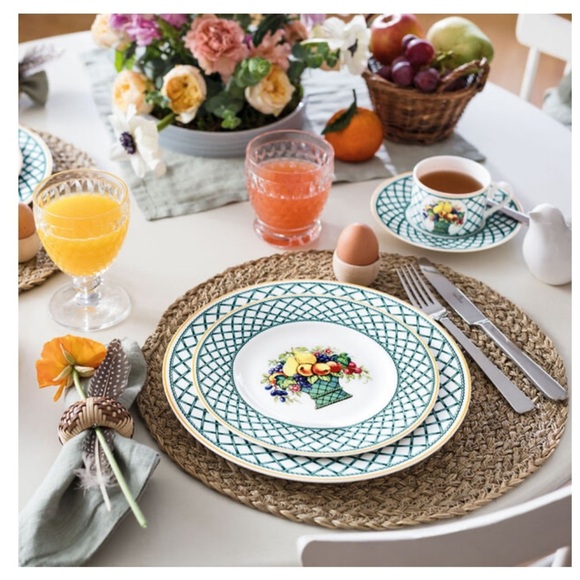 Vintage Villeroy & Boch Lattice‎ Basket 1748 Premium Porcelain Dinner Chop Plate - Picture 3 of 11